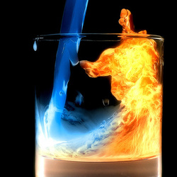 water turns to fire